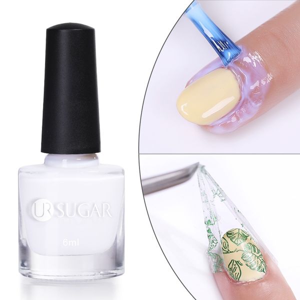 

ur sugar 6ml odor-fruity peel off nail art latex cuticle guard white cuticle protector nail polish manicure art latex