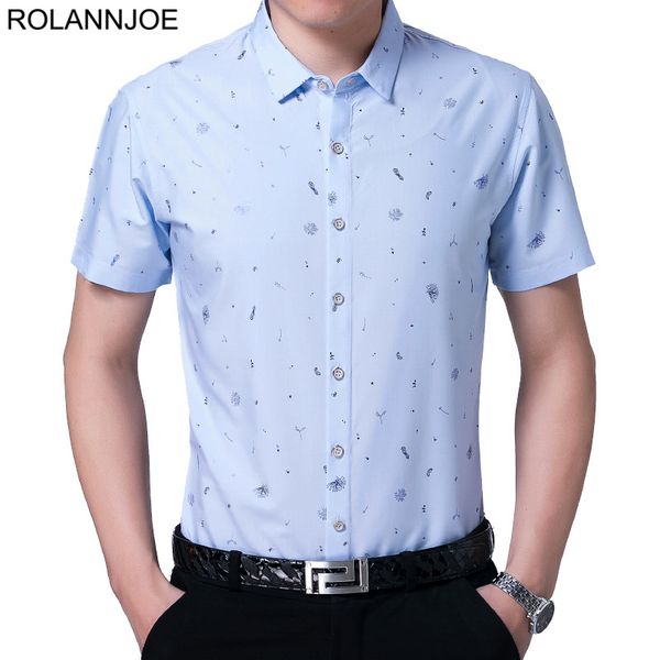 

r.n.j. tiny stuffs prints formal shirts mens clothes 2018 short sleeve mens dress shirts casual slim fit men social shirt, White;black