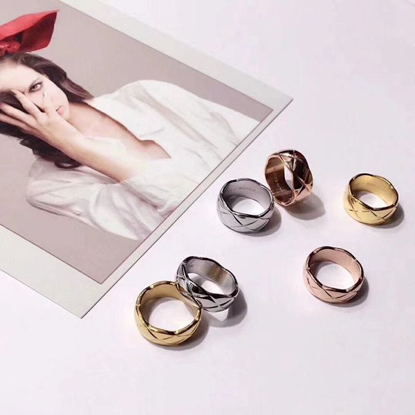 

Дизайнер золотые кольца для женщин роскошный C бренд 316L из нержавеющей стали ромб