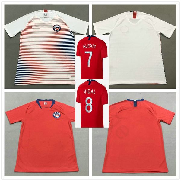 

2018 Thai Quality Chile Football Jerseys 7 Alexis Sanchez 8 VIDAL MORA CONTRERAS CAMPOS PINILLA VARGAS Customize Red White Soccer Shirt