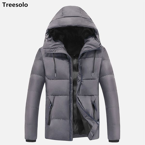 

men's winter jacket warm wadded windbreakers coat for men casual hooded parka new fashion menswear winter casaco masculino 750, Black