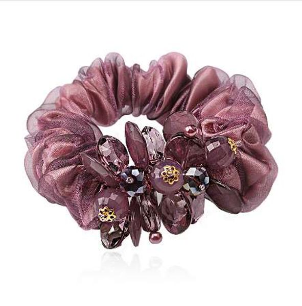 

mism bead floral crystal hair rope women hair jewellery beauty elastic hair band headband girl female gum for accessories