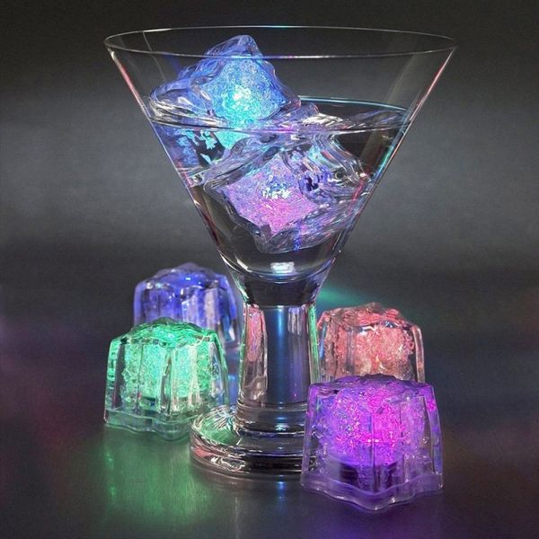 

glowing ice cube led fluorescent block colorful flashing ice cubes flash induction ice light ktv bar wedding supplies7d