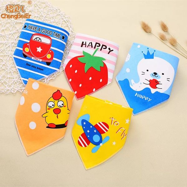 

double layers cotton baby bandana bibs burp cloths lovely cartoon animal star beby kids bib