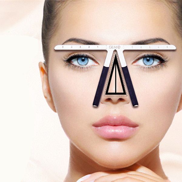 

permanent makeup tattoo eyebrow ruler measure tool metal eyebrow balance ruler shaping stencil tools