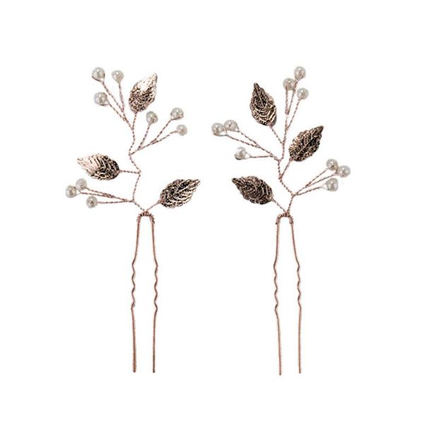 

chic bride hairpin hair pins headwear wedding accessories handmade headpieces wedding jewelry stick decoration christmas gifts, Golden;white