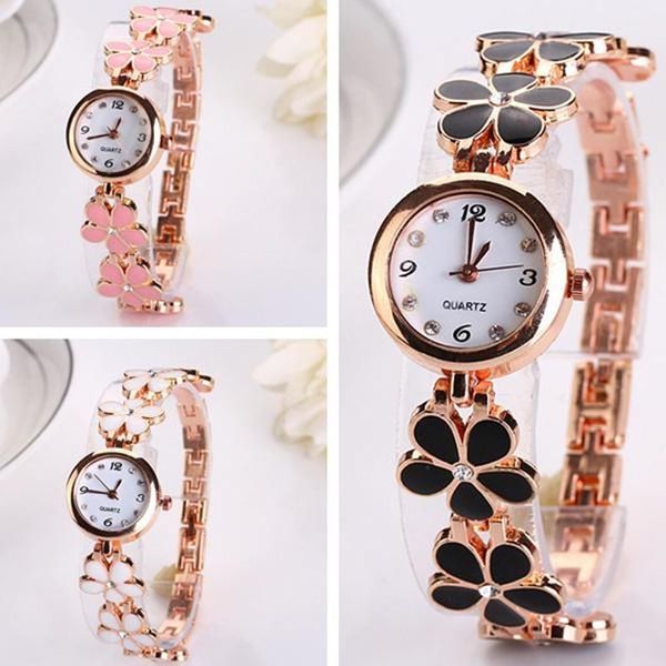 

lasperal quartz watch women alloy flower band bracelet waterproof quartz buckle wrist watch watches women fashion 2018, Slivery;brown