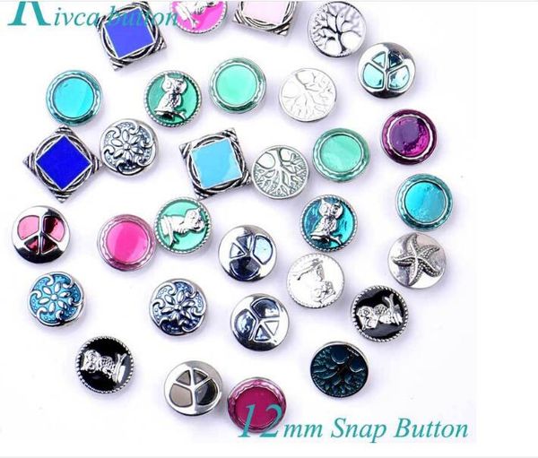 

50 шт./лот сплава 12 мм оснастки кнопка noosa шарм fit кулон браслет ожерелье маленькая кнопка snap шарм diy ручной работы ювелирных изделий, Bronze;silver