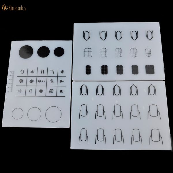 

silicone stamping mat new nail art polish sticker guide printing transfer palette tools washable plate pad table nail art tool, White