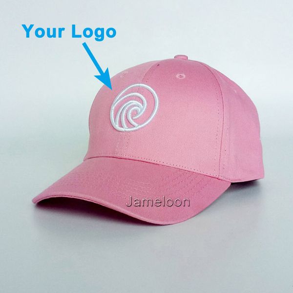 Tampão personalizado Bent Brim Algodão Material de Boa Qualidade Meninas Senhoras Estilo Fivela De Metal Ajustável Fechar Chapéu De Beisebol Personalizado