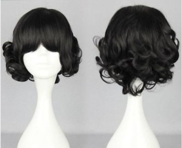 New Short Curly Wavy Hair Full Wigs Harajuku Anime