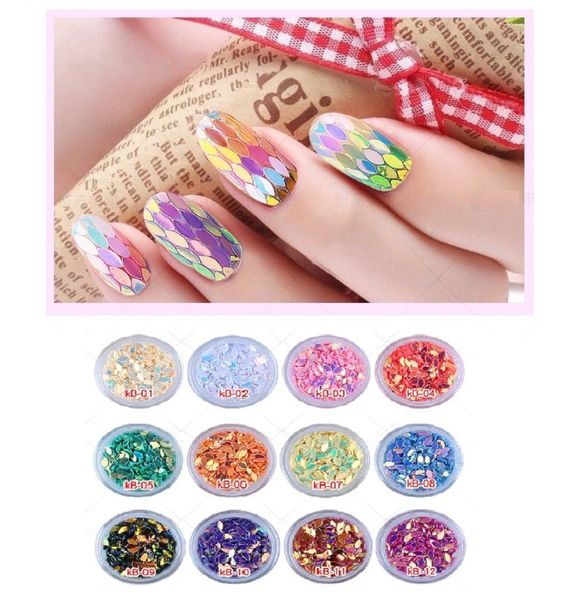 Bling Bling Nail Art Glitter Forme a goccia Coriandoli Mix Colore Paillettes Punte acriliche Shinny Accessori per nail art Decorazioni