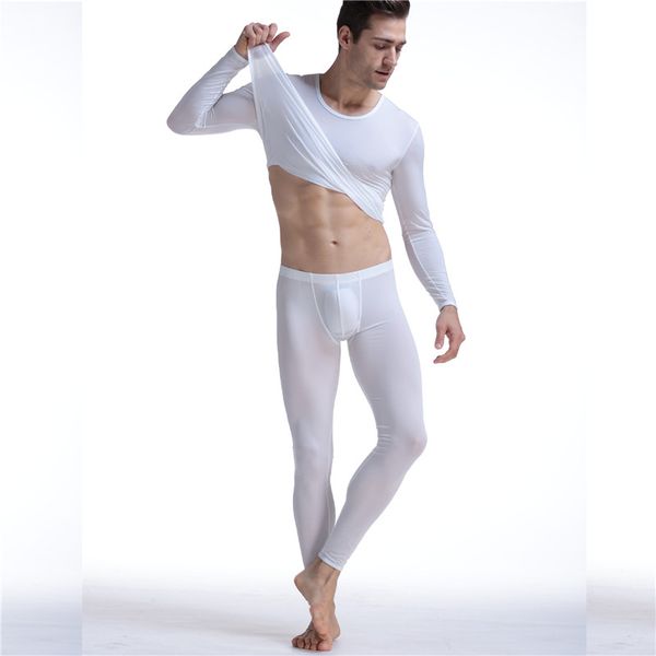 

wholesale mens thin ice silk transparent pajamas home underwear shirt trousers set for men sleep wear, Black;brown