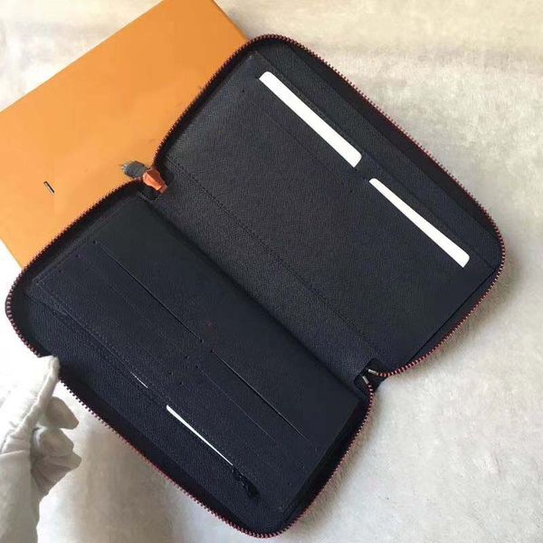 

ment new arrival m62931 zippy organizer wallet zip-around men's passport case large wallet genuine leather letter bag, Red;black