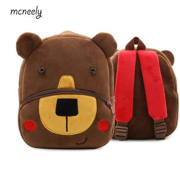 

2-4 years old kindergarten bear backpacbaby girls boys cute schoolbag plush backpack children cartoon school bags