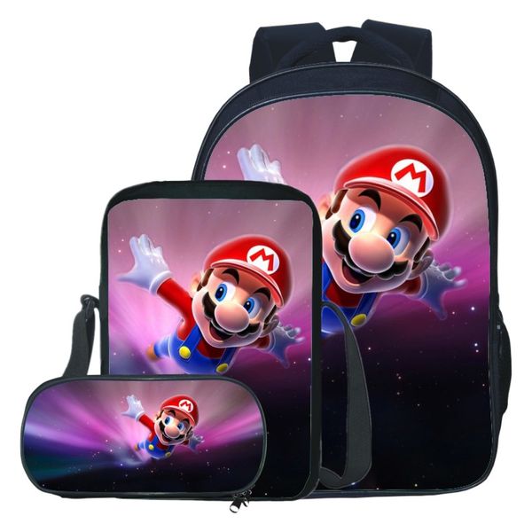 

new style suit oxford printing super mario kids school backpack for teenagers boys cartoon children school bags girls bookbag