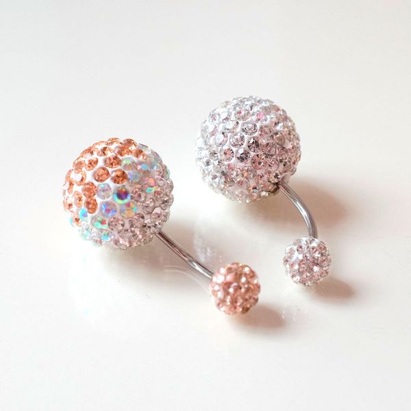 

stainless steel big full drill earrings for women girls navel nail, Silver