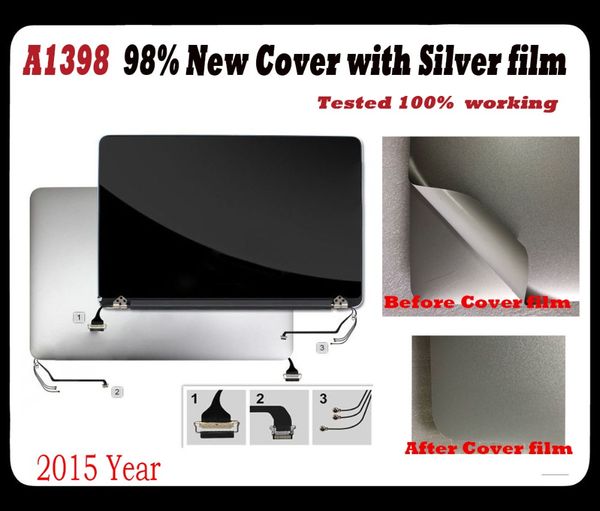 

Original 98 new cover for macbook pro retina 15 inch a1398 lcd creen a embly 100 di play working 2015 year
