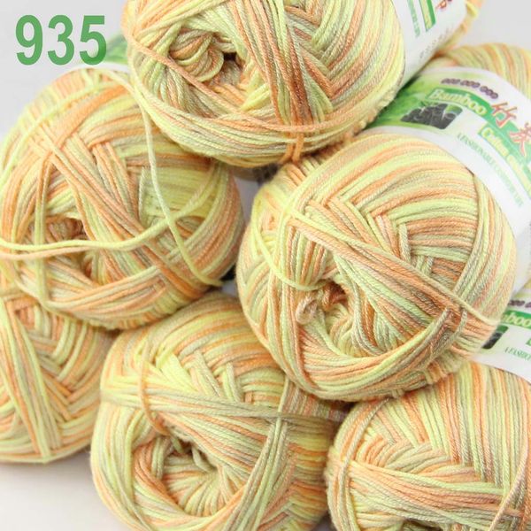 

sale 6 balls x 50gr soft baby natural smooth bamboo cotton yarn hand crochet scarves wrap shawl hobbies knitting lemon orange sage 322-935-6, Black;white