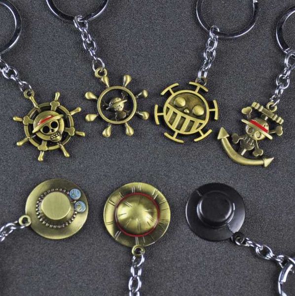 

jewelry anime one piece keychain car charm key chain luffy zoro sanji nami key ring holder chaveiro pendant child gift keyring, Silver