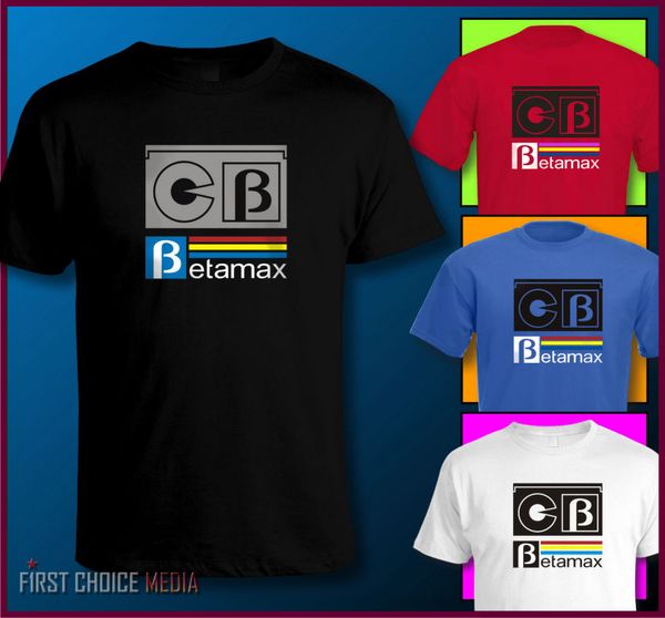 

betamax 1970-х / 80-х годов ретро видео кассета домашний фильм футболка - [vhs, 8мм фильм] новые футболки смешные топы тройник новый унисекс, White;black