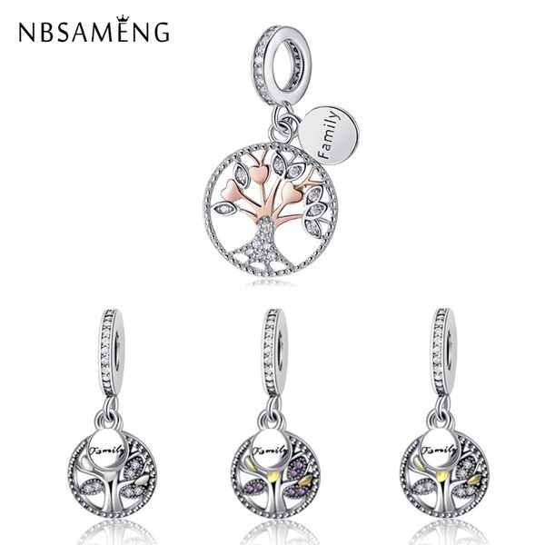 

new authentic 925 sterling silver family tree charm beads fit original bracelet diy making gift women jewelry