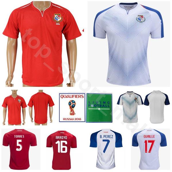 

2018 World Cup Panama Jerseys Men Soccer 5 Roman Torres 7 Blas Perez Football Shirt Kits Uniforms 18 Luis Tejada Red White