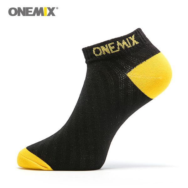 

onemix men's sports socks running socks pure cotton on random color  for outdoor jogging walking running, Black