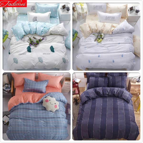 

3/4 pcs bedding set soft skin cotton bed linen kids single twin double  king size duvet cover quilt comforter case 2m