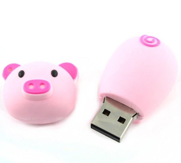 

100% real capacity cute pig piggy usb flash drive (32gb light pink