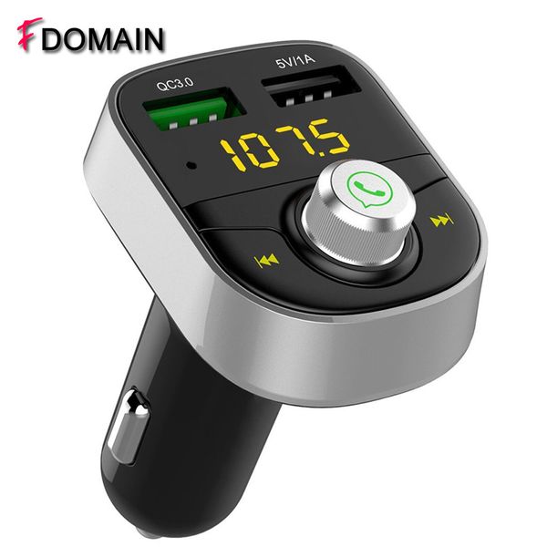 

fdomain qc 3.0 usb fast charger wireless bluetooth handscar kit auto voiture fm transmitter u disk mp3 player