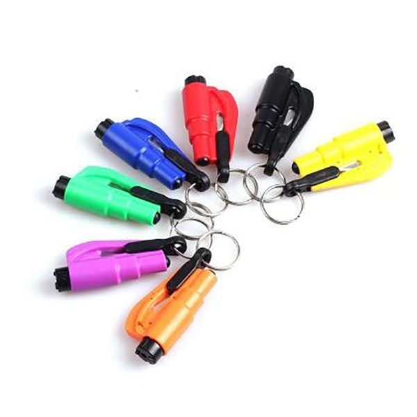 Mini martelo de segurança carro vidas economizando escape martelo janela keychain janela de carro de emergência quebrada disjuntor 5 pcs / lote