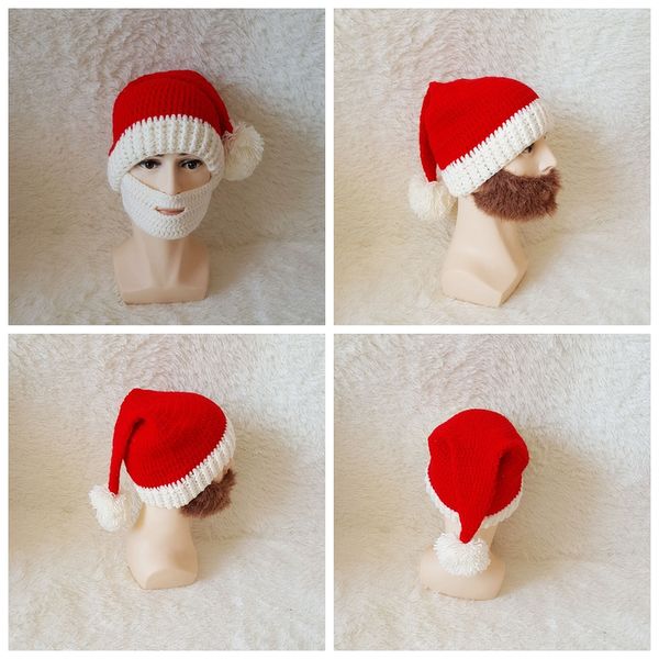 2018 christmas beard hats knitted beard mask cap winter santa clause christmas beard hats knitted beard mask cap winter santa clause cosplay hat warm ear protective skiing headgear scarves hat sets gga1045