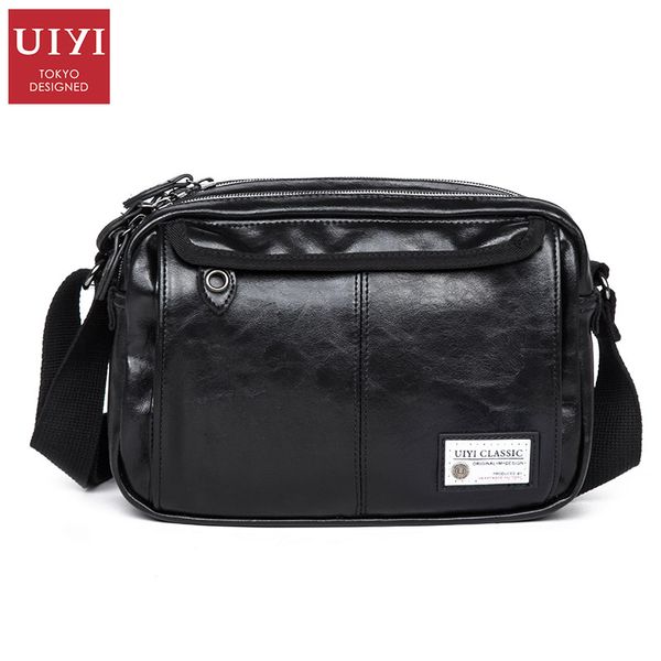 

uiyi 2018 popular messenger waterproof bags men's pvc most polyester shoulder bag men fashion leather pack handbag