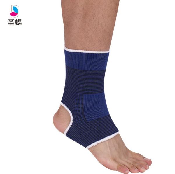 

2 x elastic ankle support neoprene protection sport sock sprain running, Blue;black