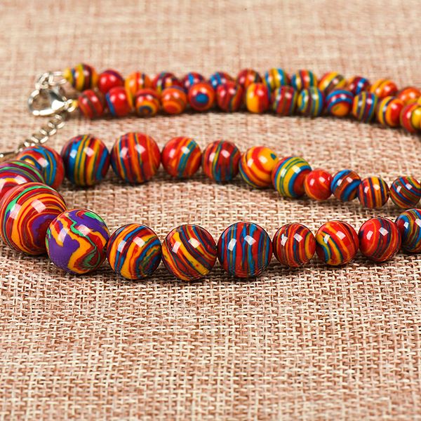 

color mixed red-striped turquoise necklaces, very suitable for girls heart women, Silver