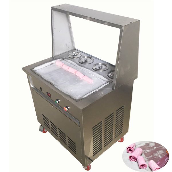 

promotithailand style commercial ice cream rolling machine 110v 220v electric fried ice cream machine