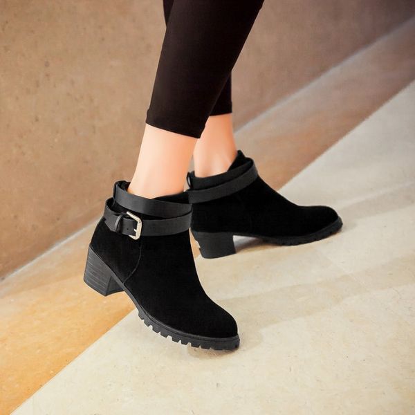 

winter safety long thigh high women woman femininas ankle boots botas masculina zapatos botines mujer chaussure femme shoes 8-6, Black