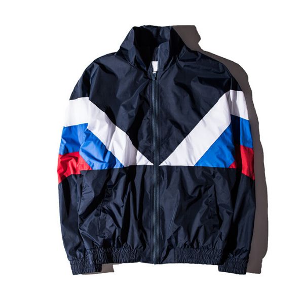 New Jacket Men Classic Navy Tricolor Sporting Long Sleeve Windbreaker Jackets Hiphop Skateboards Outwear Black Coatigan For Mens From