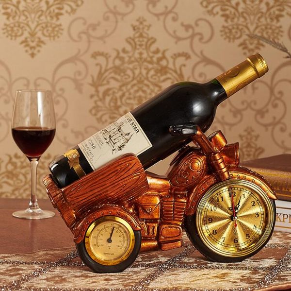 

creative motorbike shape resin crafts figurines gift motorcycle wine holder/rack resin artwork for table decor