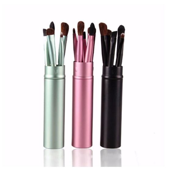 

5pcs makeup brush sets lip brush eye shadow brow brush set eye makeup brushes with aluminum can