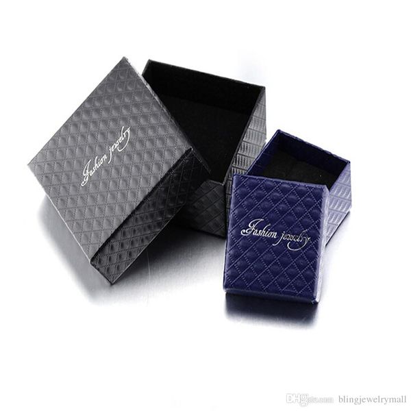 

square engagement wedding paper jewelry box earrings ring necklace box jewelry display case gift accessory, Black;white