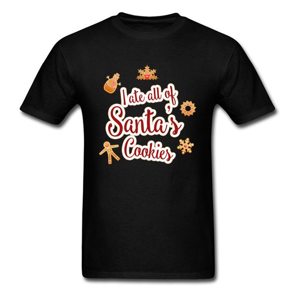 

casual company classic tshirt coon round collar men shirt slim fit t shirt summer wholesale ate all of santa cookies, White;black