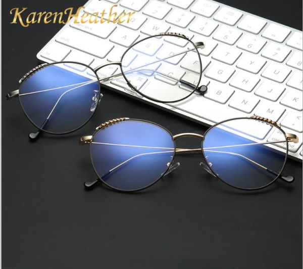 

anti blue light glasses, anti radiation computer mirror, personal mirror, lady's frame, Silver