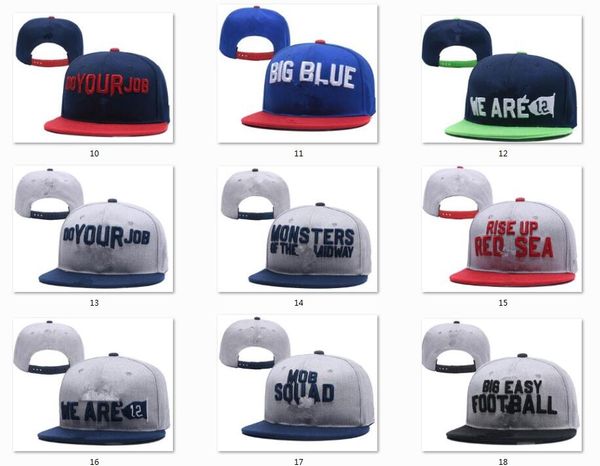 

new caps college football snapback hats 2018 draft cap 16 teams hats mix match order all caps in stock hat wholesale, Black;white