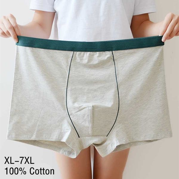 

brand large seamless underwear 6xl 7xl cueca boxer men pack cotton men's shorts boxer homme convex pouch boxers underware, Black;white