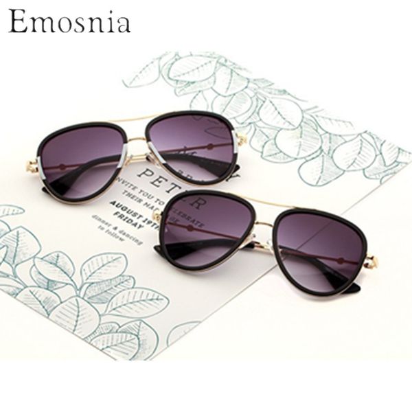 

emosnia modis pilot sunglasses feminino bee 2019 vintage luxury women men brand designer sun glasses uv400, White;black