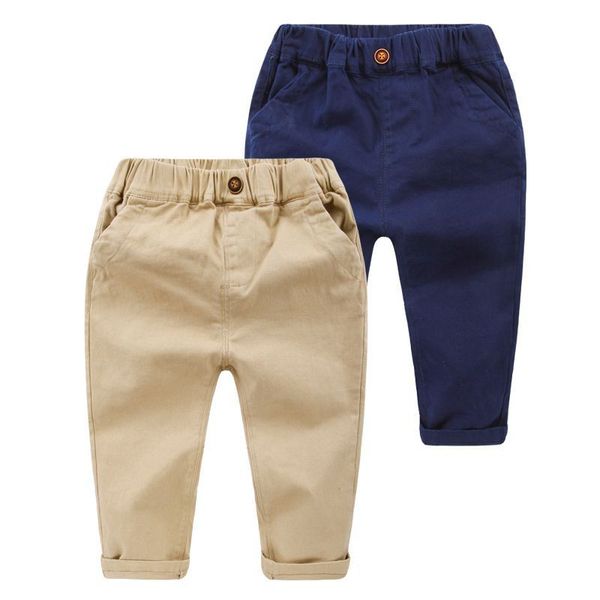

bibicola 2018 spring children's clothes boys pants formal solid cotton boys pants for summer kids casual trousers, Blue