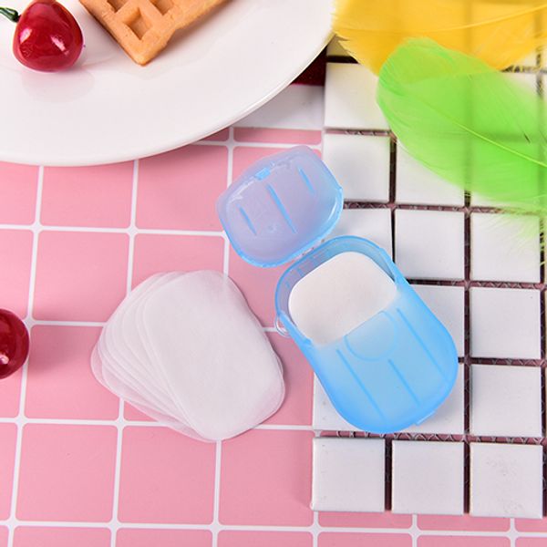 

portable travel convenient washing hand bath soap flakes scented slice sheets foaming box paper
