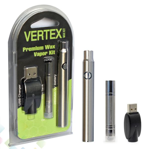 

Preheating Vertex Wax Vape Pen Starter Kit 400mAh Preheat Battery 5S Wax Tank Atomizer Blister Package Vaporizer CE3 G2 Kit DHL Free